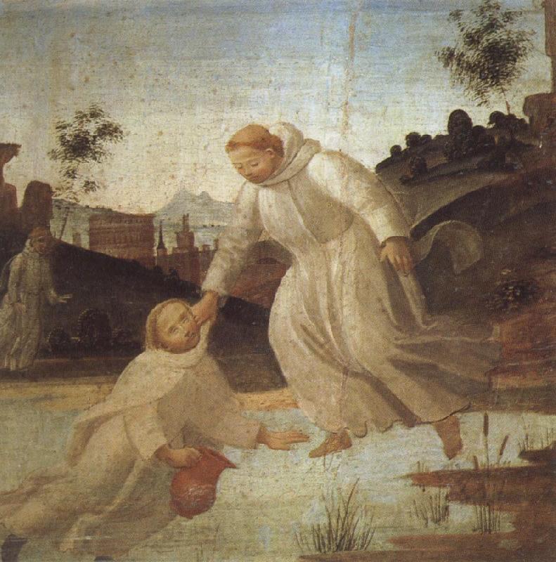 BARTOLOMEO DI GIOVANNI St.Placid's Rescue France oil painting art